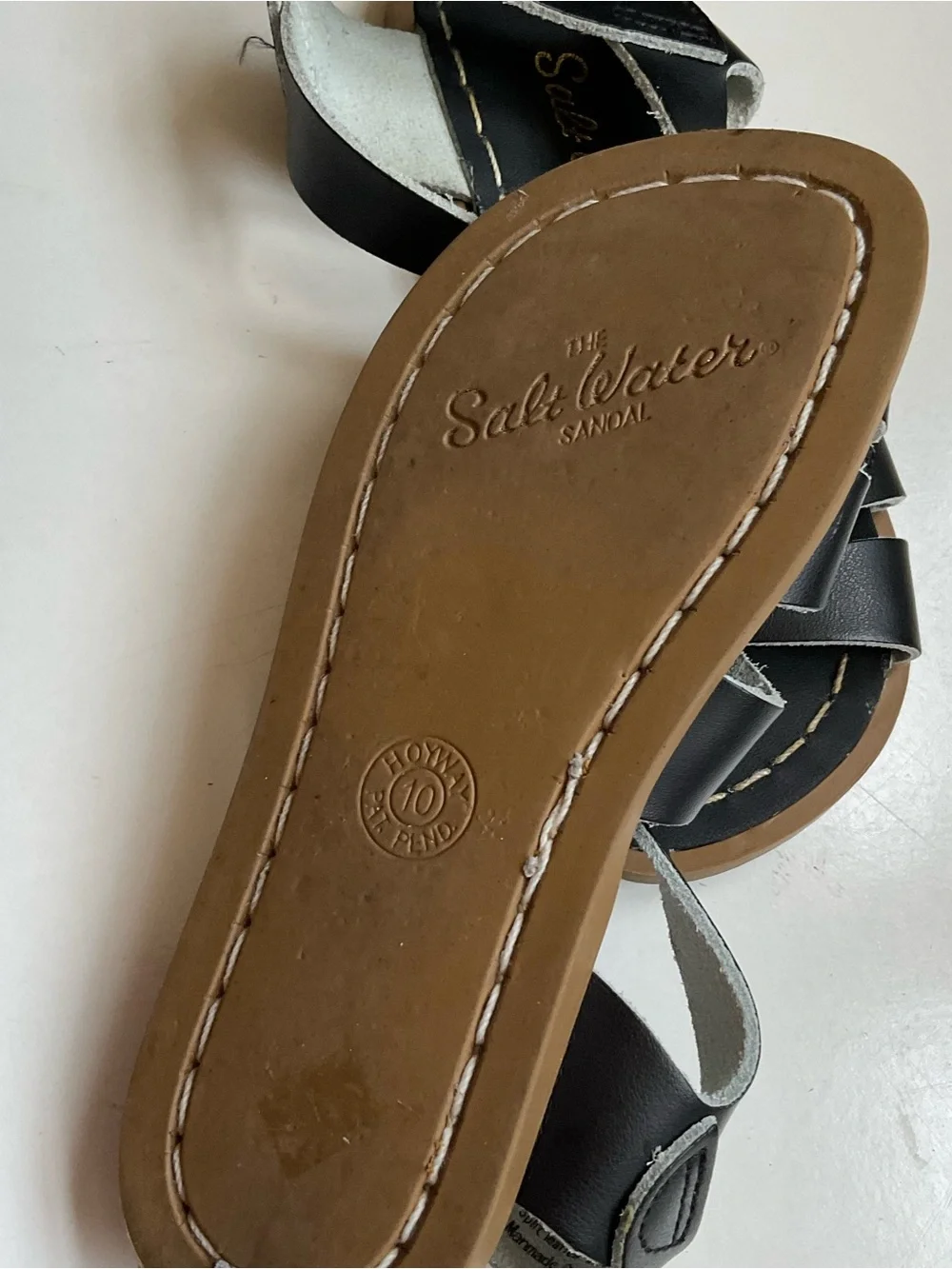 Black Salt Water Sandals